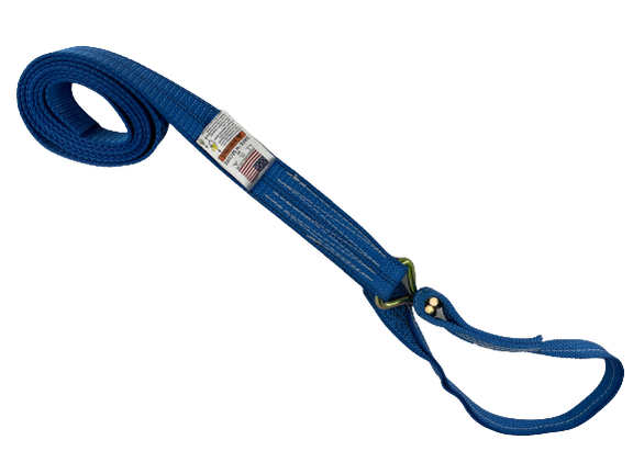 2" X 10' Sewn loop wheel strap w/ Wire hook