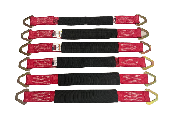 6PK 2" X 24" Axle Straps with Protective Codura Sleeve / Free Shippng