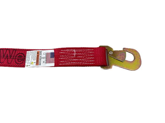 2" x 8' DIAMOND WEAVE Wheel Lift Strap with Flat Snap Hook