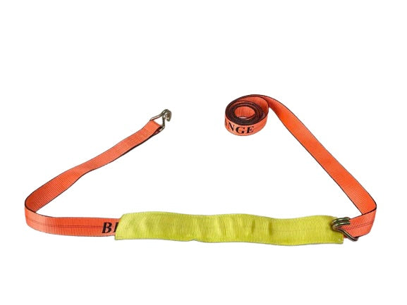 14FT Orange Wheel Strap with Low Pro Sleeve (Wire Hook)
