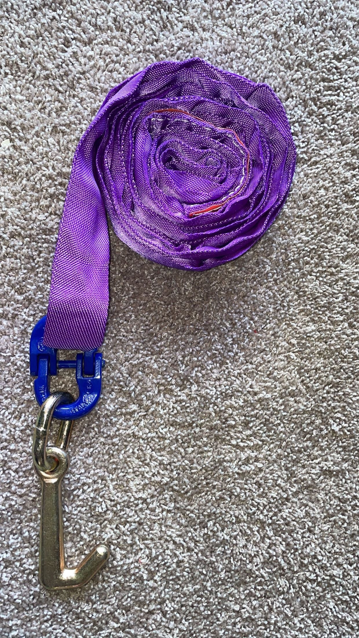 Purple 8ft Endless Round Sling with Mini J hook