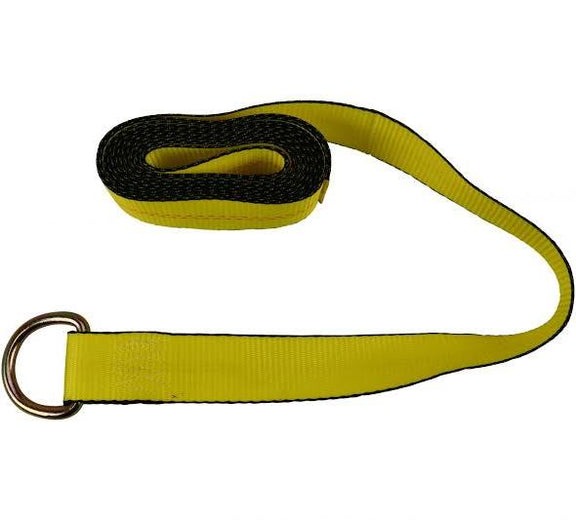 Yellow D Ring straps 2" X 8' 3,333lbs WLL
