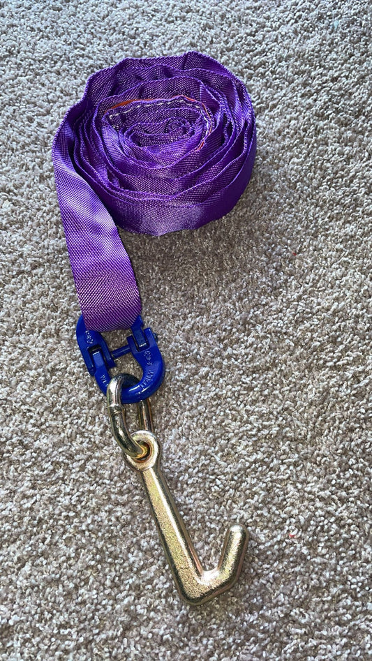 Purple 8ft Endless Round Sling with Mini J hook