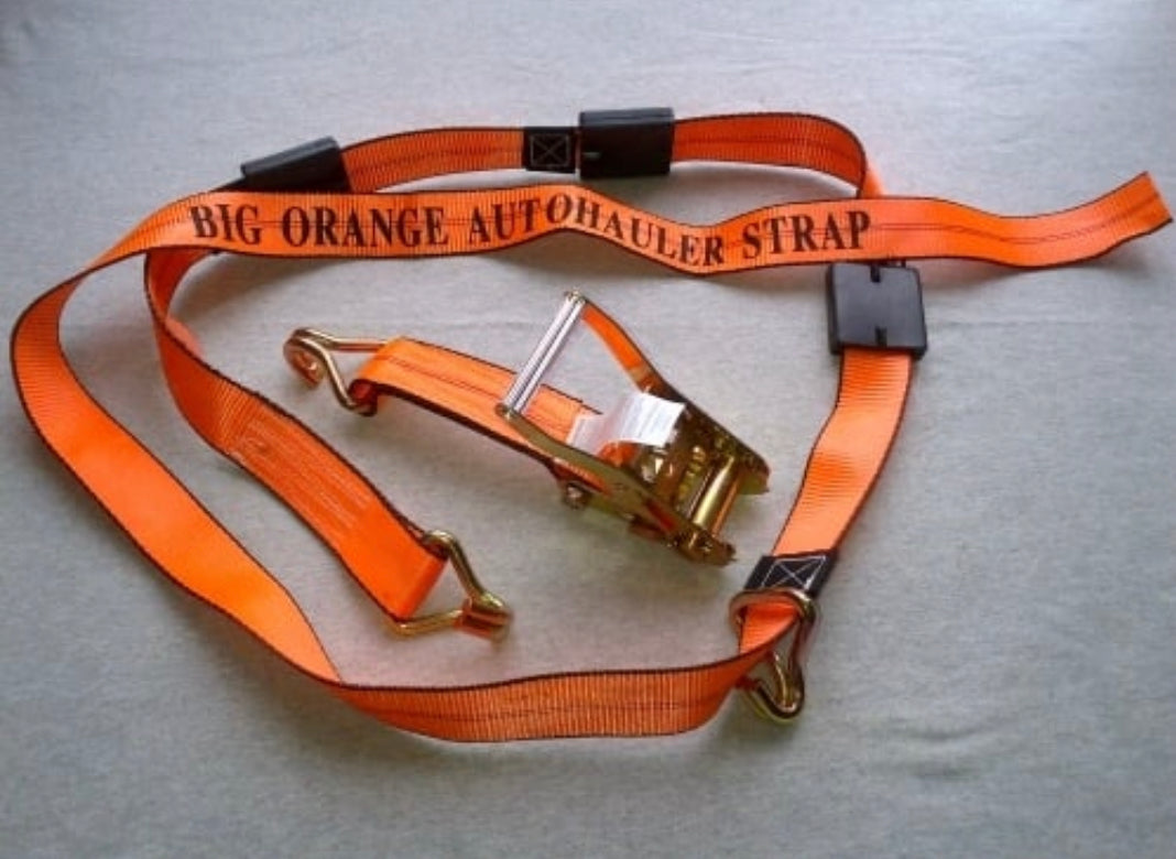 Big Orange 10ft Double J Wire hook and HD Ratchet wheel strap (Box of 8)