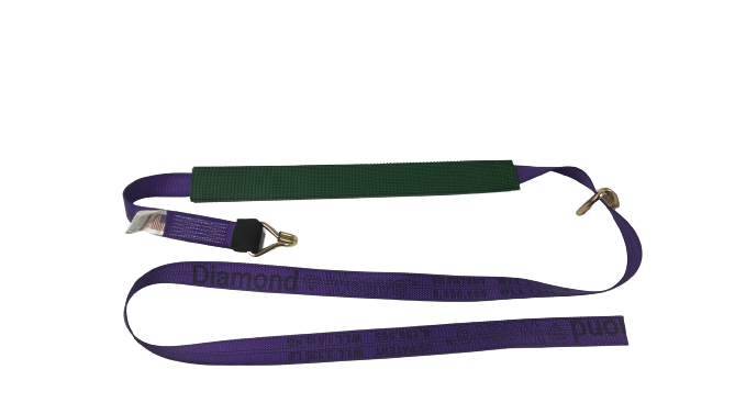 Low Profile Grip Sleeve Diamond Weave Wheel Strap with Wire Hooks