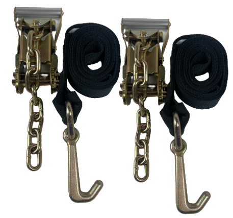 2pk Forged Mini J straps with Chain tail ratchets / Free Shipping!