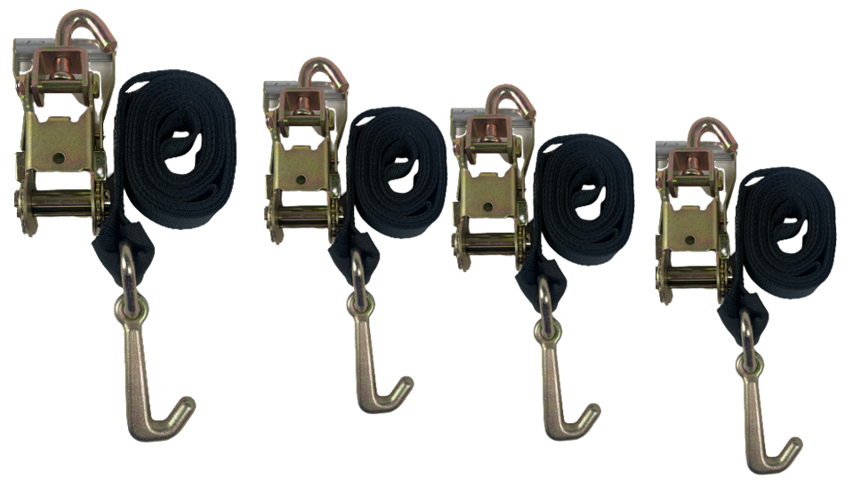 4PK Forged Mini J straps with Swivel J Ratchet handles / Free Shipping!