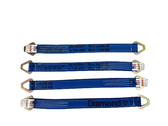 24" Triple ply Axle Strap in Diamond Weave for Car Hauler & Towing / Free Shipping