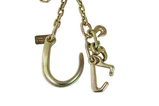 5/16" x 10' Tow Chain with 8" Sport-J and RTJ Cluster Hooks